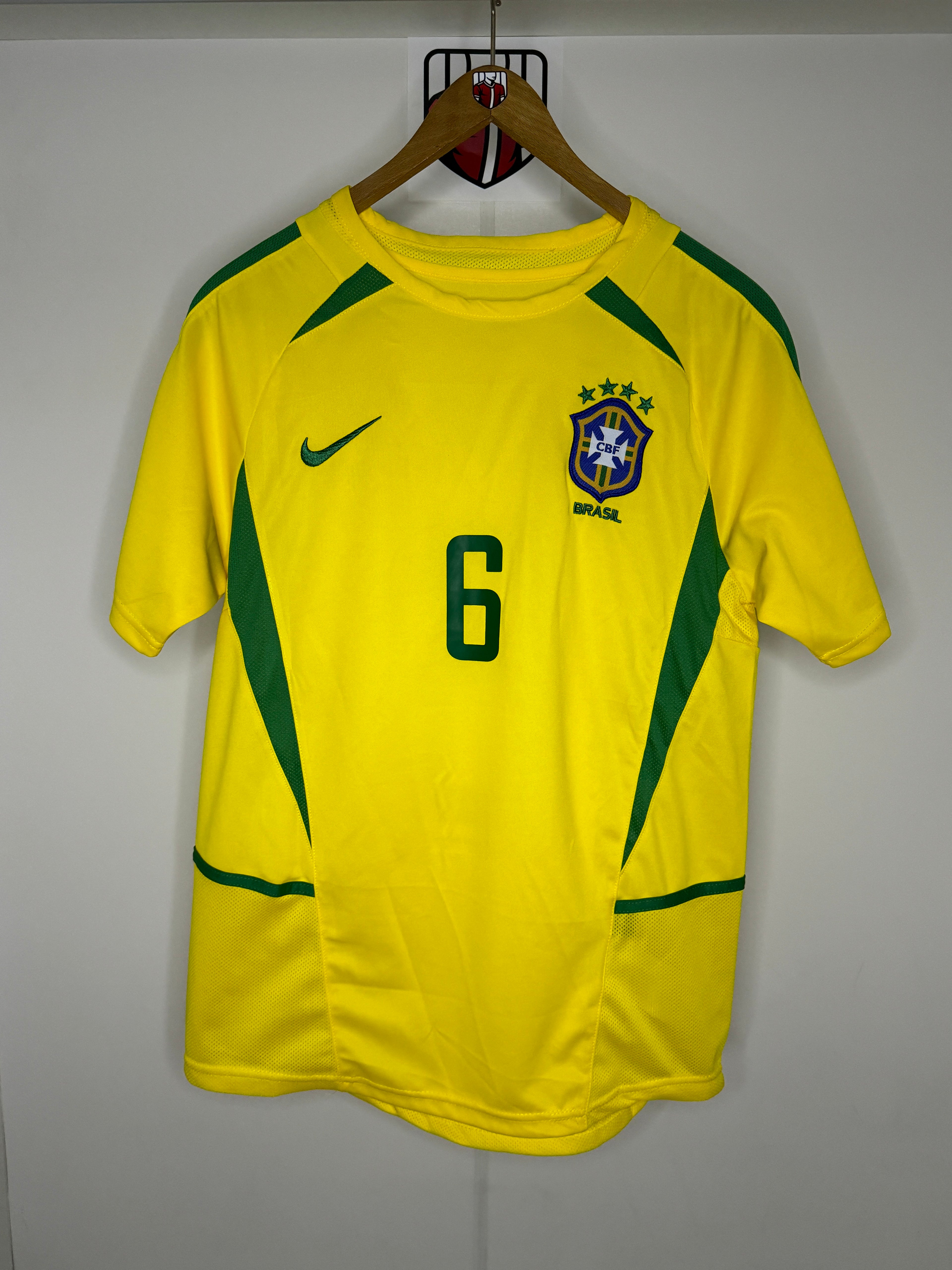 Brazil "R.Carlos 6" Home jersey 2002- Retro